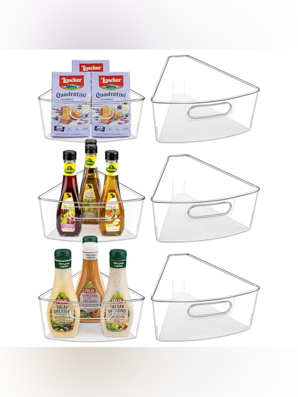 JEISSLIA Lazy Susan Cabinet Organizer Bins for 26"/ 28"/ 32" Diameter